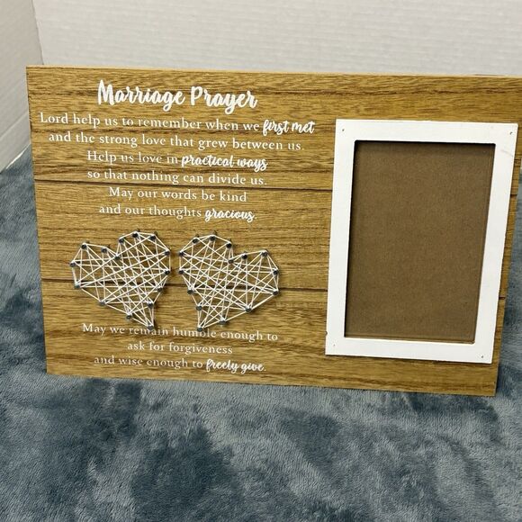 Ylovan Other - Ylovan Marriage Prayer Wooden Picture Frame 4x6 Rustic